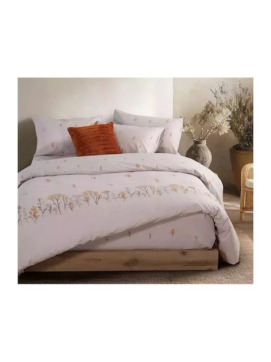 Nef-Nef Homeware Bettbezug-Set Baumwolle Einzelbett mit Kissenbezug 170x240 Fragesca Grey
