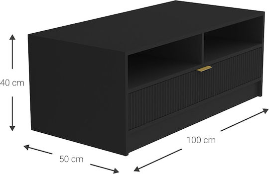 Masa De Cafea Centrală Allegro Din Lemn Neagră L100xL50xÎ40cm