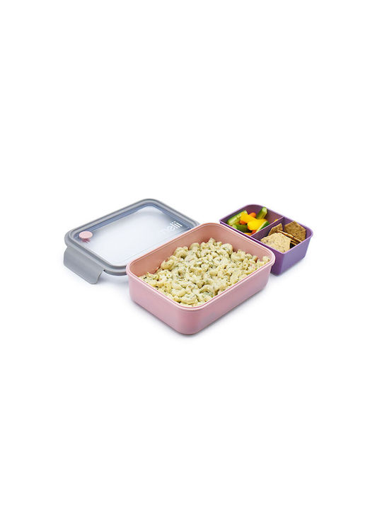 Melii Bento Cutie pentru Mâncare Plastic Pink-Purple 880ml 1buc
