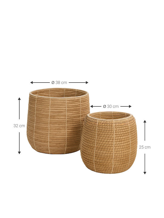 Polihome Morsal Decorative Basket Wicker 30x30x100cm