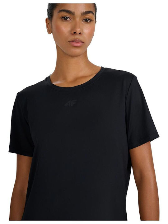 Functional Women's Athletic Blouse Short Sleeve Black