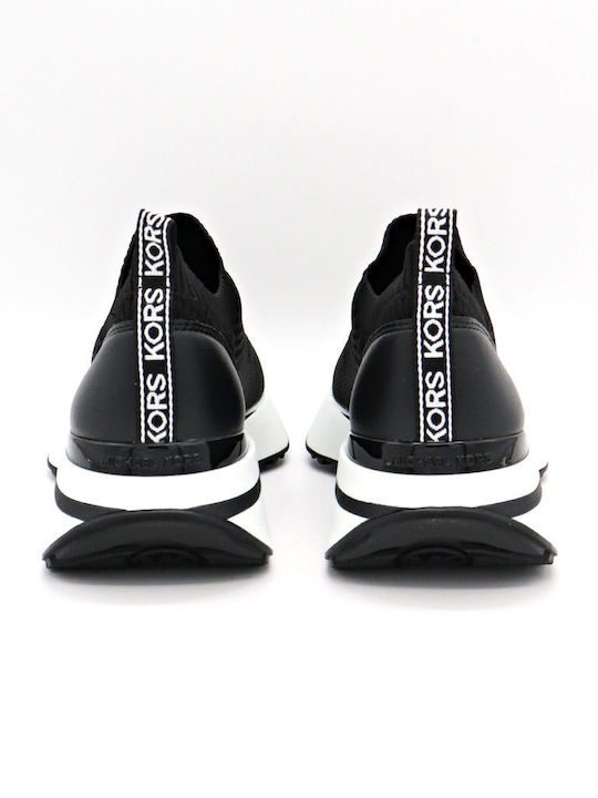 Ari Stretch Knit & Leather Slip On Sneakers Γυναικεία Slip-On Μαύρα
