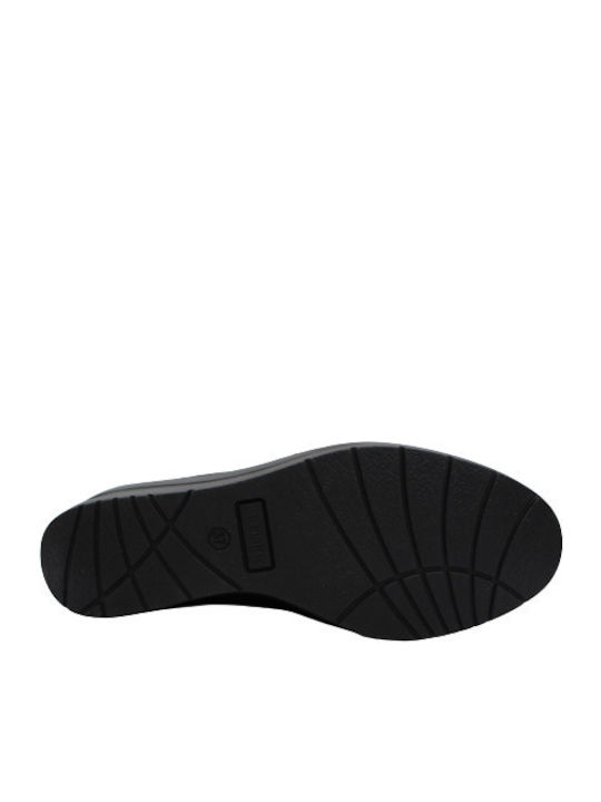 Ανατομικά Γυναικεία Slip-On Δερμάτινα Μαύρα