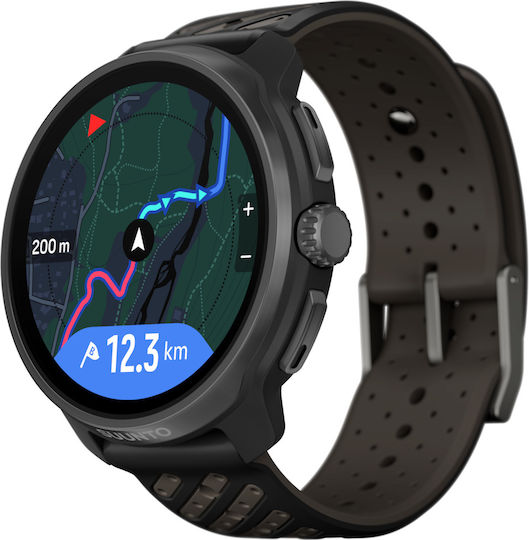 Suunto Race 2 Titanium 49mm Waterproof Smartwatch with Heart Rate Monitor (Titanium Black)