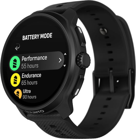 Suunto Race 2 Stainless Steel 49mm Waterproof Smartwatch with Heart Rate Monitor (All Black)