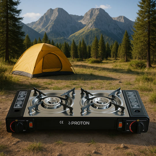 Proton Double Portable Liquid Gas Stove Camping Gas