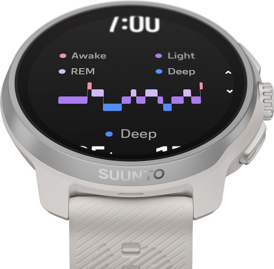 Suunto Race 2 Stainless Steel 49mm Αδιάβροχο Smartwatch με Παλμογράφο (Feather Gray)