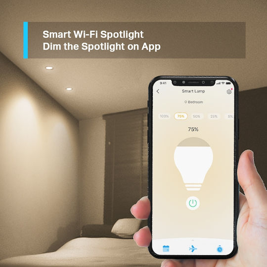 TP-LINK Смарт крушка Tapo L610 v3 LED 2.9W за фасунга GU10 Регулируем бял цвят 350лм Димируем TAPO L610