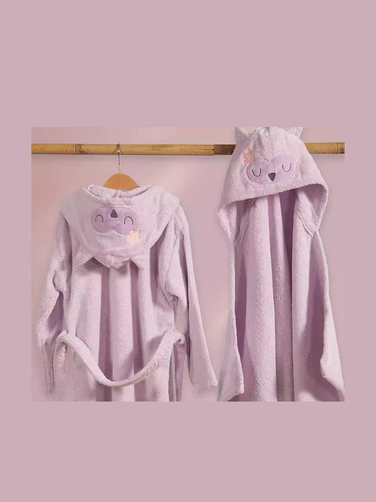 Nef-Nef Homeware Kids Bathrobe Best Friends Lilac Hooded