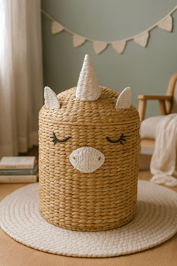 Polihome Children's Storage Basket made of Straw Stitch 1pcs Polihome Children's Storage Basket made of Straw Stitch 1pcs