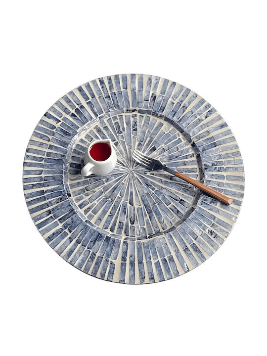 Polihome Tabitha Platou Decorativ Lemn Albastru 1buc 35x35x1buc Polihome Tabitha Platou Decorativ Lemn Albastru 1buc 35x35x1buc