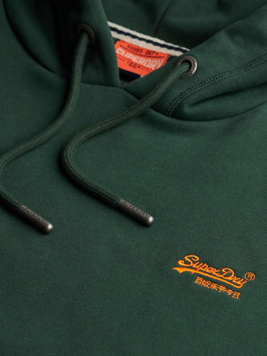 Sweatshirt with Hood Enamel Green/orange