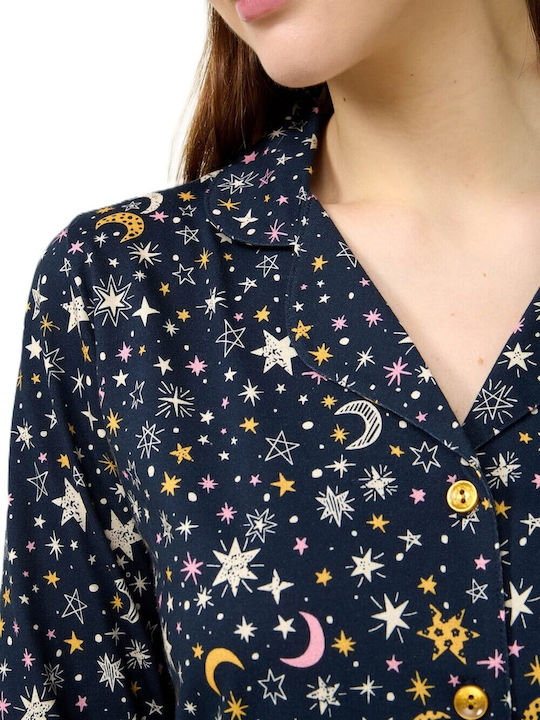 Vamp Summer Women's Pyjama Set Blue Sky Full Of Stars