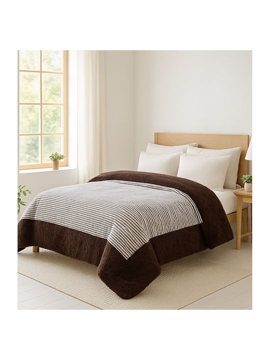 Saray Home Duvet Cover Queen 220x240cm Plush Ecru 300 GSMGsm