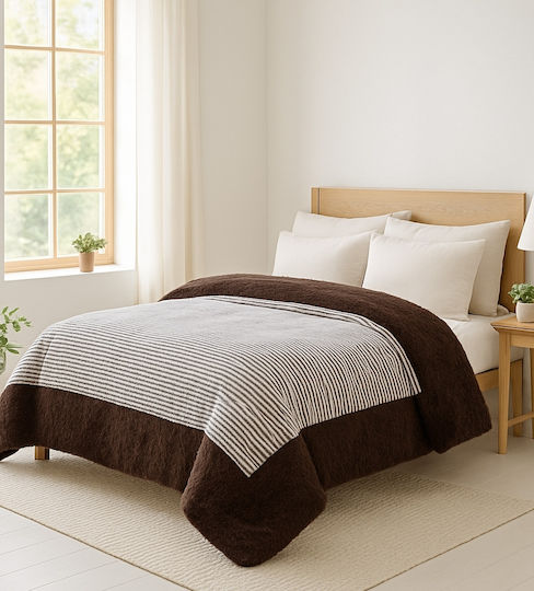 Saray Home Κουβερτοπάπλωμα Υπέρδιπλο 220x240εκ. Plush Εκρού 300 GSM