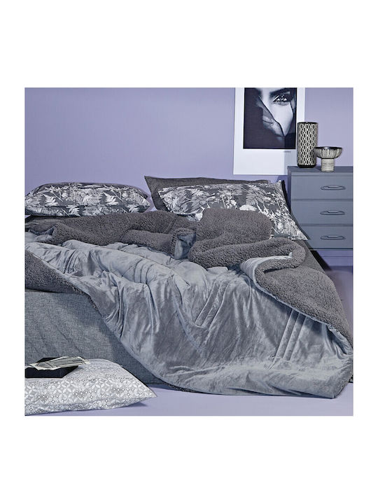 Kentia Κουβερτοπάπλωμα Υπέρδιπλο 220x240εκ. Notturno Γκρι 730 GSM