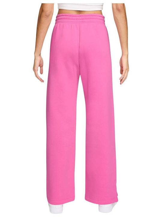 Sportswear High Waist Sweatpants Fleece Pink