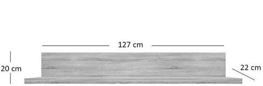 Shelf Wall Norton 127x28x20cm Beige Shelf Wall Norton 127x28x20cm Beige