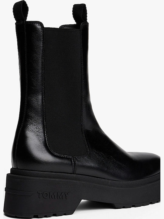 Leather Women's Chelsea Boots Black