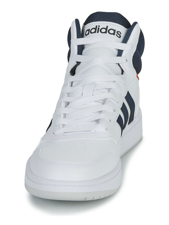 adidas Hoops 3.0 Mid Turnschuhe Cloud White / Legend Ink / Vivid Red