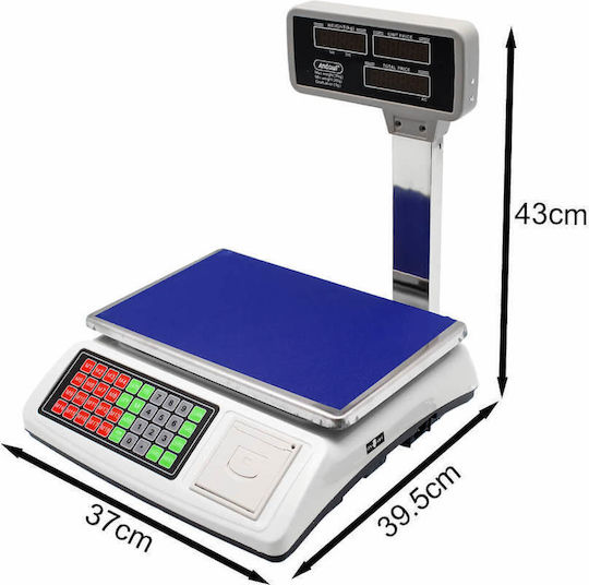 Electronic Scale Acs 50kg Dual Display Weighs per 5g Column Thermal Printing Acs-p02 Andowl