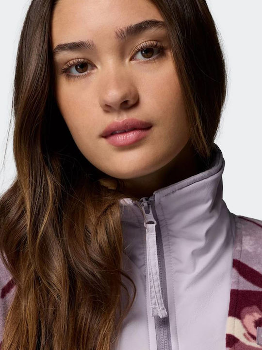 Sequoia Grove Bluza Damă Iarnă Fleece pentru Drumeție Mânecă Lungă cu Fermoar Violet
