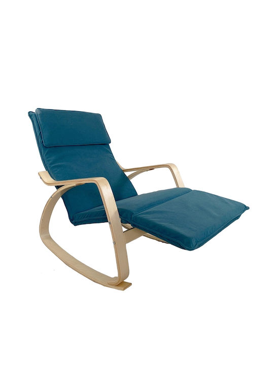 Rocking Armchair Blue 67x127x91cm