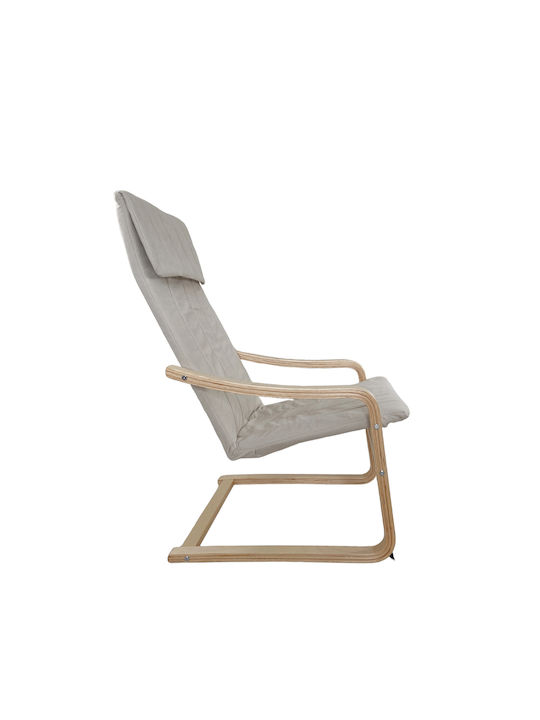 Nordvik Πολυθρόνα Μπεζ 60x71x105cm
