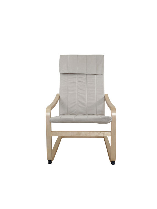Nordvik Πολυθρόνα Μπεζ 60x71x105cm