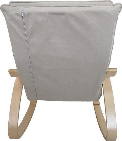 Schaukelstuhl Beige 67x127x91cm