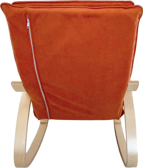 Lundra Πολυθρόνα Κουνιστή Πορτοκαλί 67x127x91cm