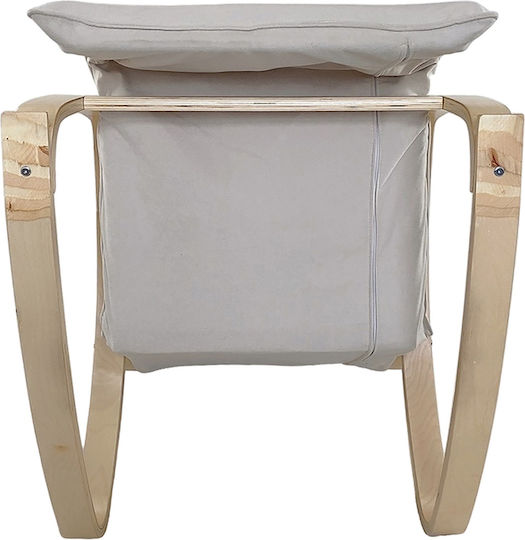 Schaukelstuhl Beige 67x127x91cm