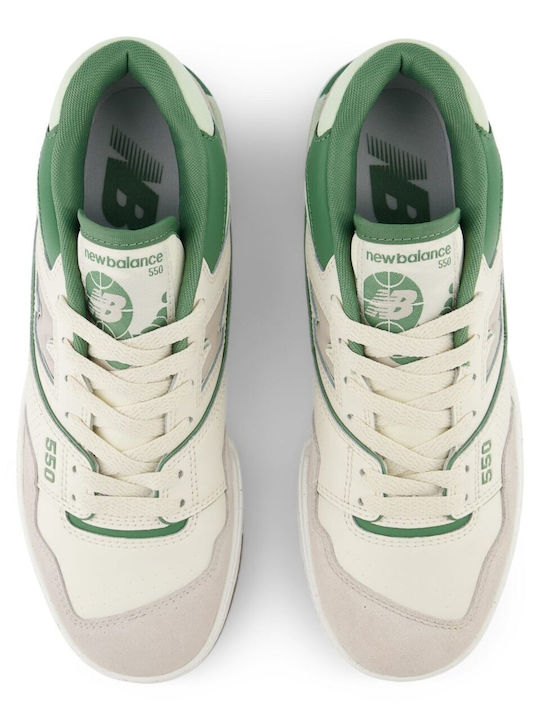 550 Women's White-Green Sneakers
