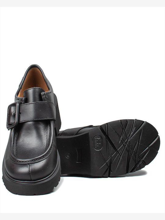 Milah Women's Leather Oxford Shoes Black