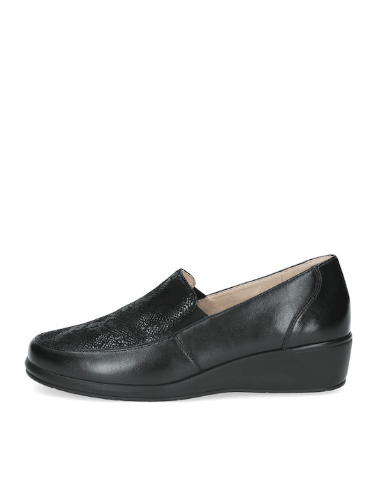 Δερμάτινα Γυναικεία Loafers σε Μαύρο Χρώμα