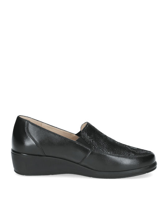 Δερμάτινα Γυναικεία Loafers σε Μαύρο Χρώμα