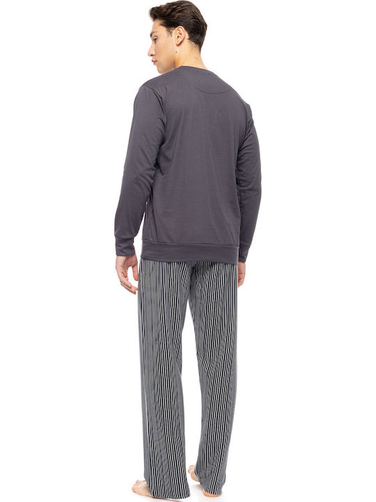 Ulisse Men's Winter Pajamas Set Stone Grey