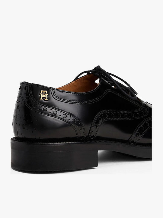 Leather Women's Loafers in Black Color