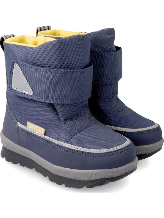 Kids Snow Boots with Velcro Blue