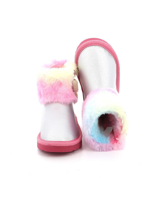 Kids Boots with Zipper Silver