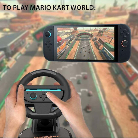 Subsonic Pro Kart Racer Duo Τιμονιέρα με Πετάλια για Switch / Switch 2 με 180° Περιστροφής