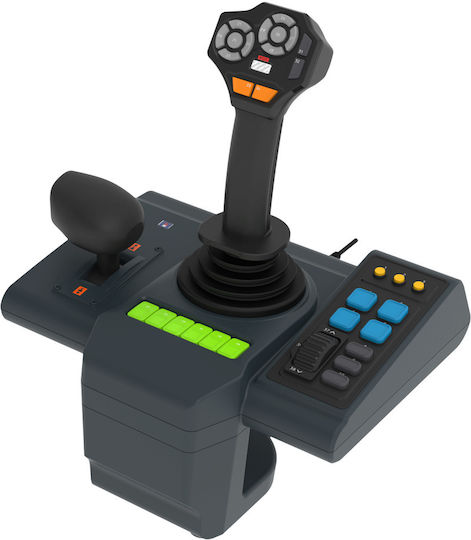 Hori Farming Control System + 7-Speed Racing Shifter Bundle Steering Wheel with Shifter and Pedals for PC with 900° Rotation