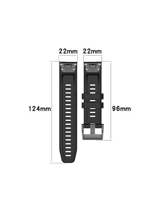 Garmin Instinct 22mm Two-Tone Sport Silicone Watch Strap Green Glow + Black