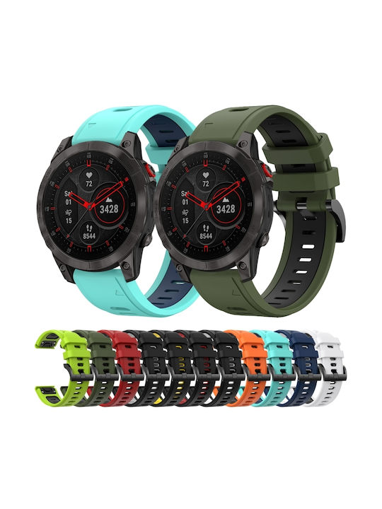 Garmin Epix Gen 2 22mm Two-Tone Sports Silicone Strap Black+Yellow