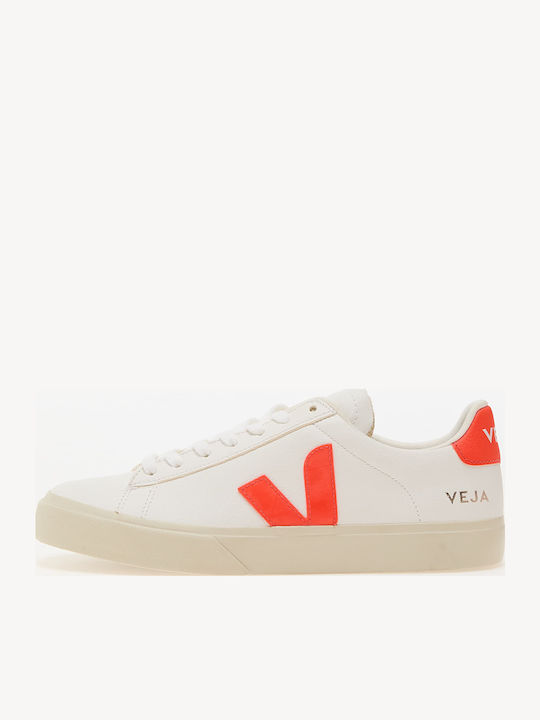 Campo Chromefree Γυναικεία Sneakers Extra White / Orange Fluo