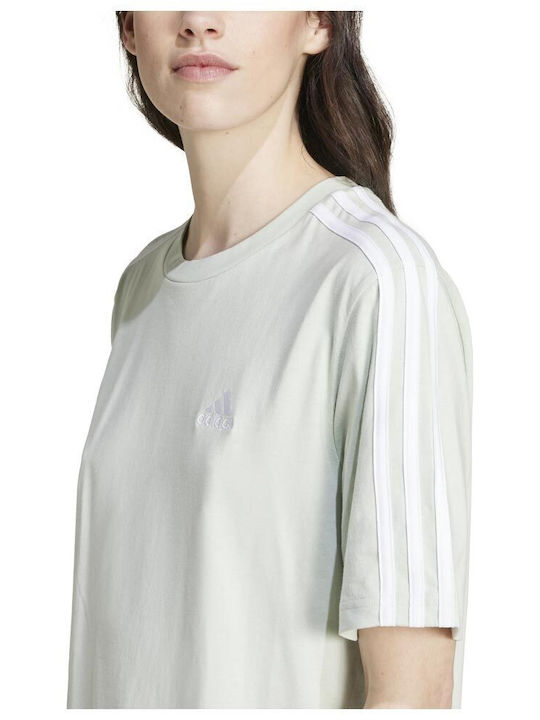 Essentials 3-Stripes Summer Mini Athletic Dress T-Shirt Short Sleeve White