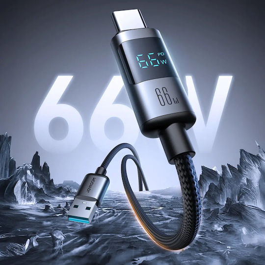 Joyroom Series USB 2.0 Cable USB-C male - USB-A 66W Black 1.2m
