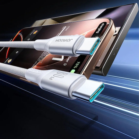 Joyroom S-A28 Flash USB 2.0 Kabel USB-C männlich - USB-A / USB-C 60W PD Weiß 1m