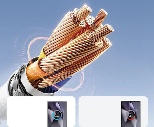 Joyroom Series USB 2.0 Cable USB-C male - USB-A 30W PD Λευκό 2m