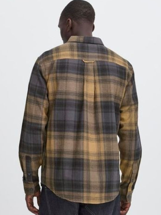 Long-sleeved Shirt Checked Yellow